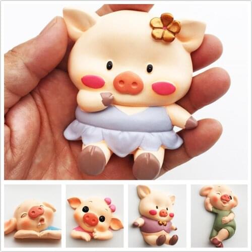 3D lovely piggy Refrigerator Magnets Fridge Sticker for Home Decor Children Stereoscopic Fridge Magnet