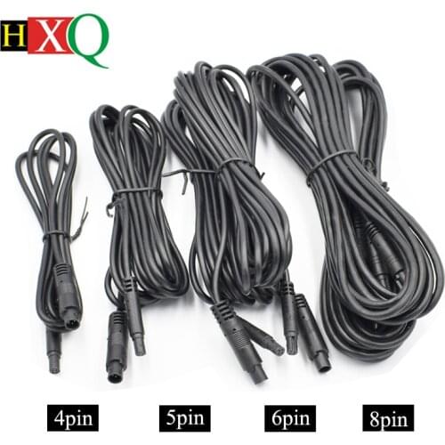 Good Quality Car DVR Camera Extension Cable 4pin 5pin 6pin 8pin Vehicle Rear View Camera Vedio Monitor Power Wire Line