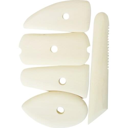 5 Piece Wooden Pottery Clay Carving Tools Set for Ceramic Sculpture Modeling