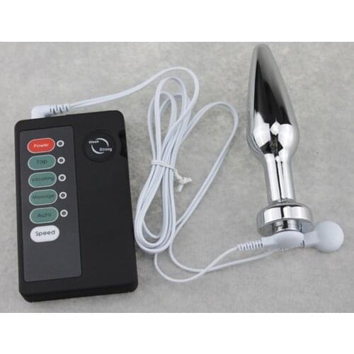 11.6*2.9cm Beginner Elf Pulse Butt Plug Electric Shock Stainless Metal Anal Plug Sex Toys