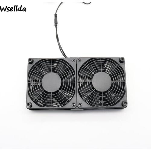 Router cooling fan computer cooling TV box wireless mute DC 5V USB power supply 120mm 240mm fan 12CM with screw protection net