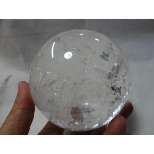 Ddh001134 NATURAL RAINBOW WHITE QUARTZ CRYSTAL SPHERE BALL HEALING