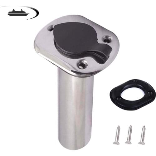 Boat Fishing Rod Holder Stainless Steel Flush Mount Fishing Pole Rod Rest Steel Stand Bracket Boat Accessories Marine