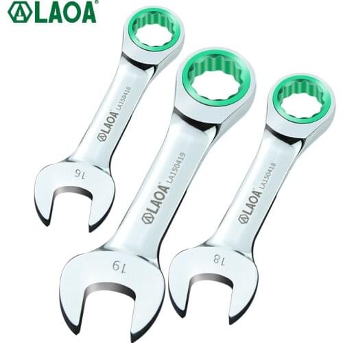 LAOA Mini Short Ratchet Wrench CR-V Material 5.5-20mm Adjustable Monkey Wrench Car Vehicle Auto Repairing Tools DIY