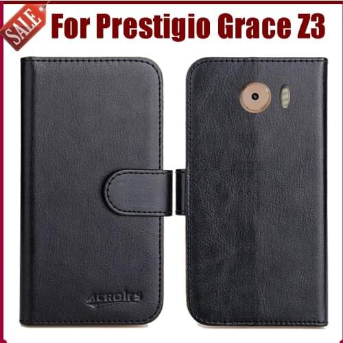 Hot Sale! Prestigio Grace Z3 Case High Quality 6 Colors Flip Leather Exclusive Protective Cover For Prestigio Grace Z3 Case