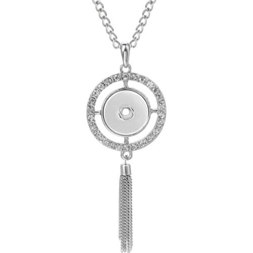 Ginger Snap Jewelry 18mm Metal Tassel Pendant Sweater Chain Necklace The Bloomer Jewelry Free Shipping