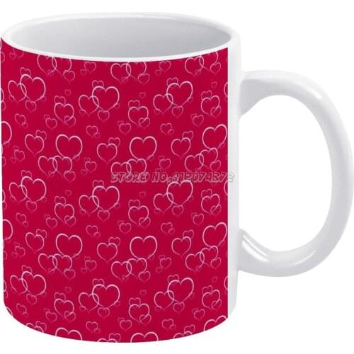 Pattern Heart In Red Design 128 Coffee Mugs 330ml Creative Travel Mug and Cup Office Drinkware Mugs Tazza Pattern Heart Anatomy