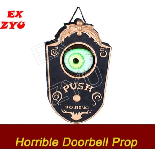 EXZYU Ring the Doorbell Prop Real Life Escape Room Press Button to Open and Light the Eye with Green Color Chamber Room