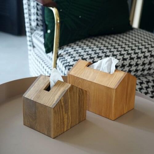 Коробка для салфеток Nordic Style Of Log Color Paper Towel Box Decorates House Modelling Coffee Table To Take Out Papers Boxes