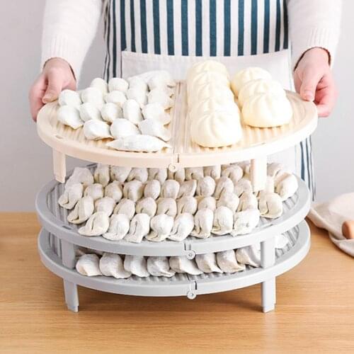 Anti-sticking Foldable Pasta Single Layer Cover Dumplings Pad Tray Kitchen Tool Anti-sticking Moisture-proof Space Saving