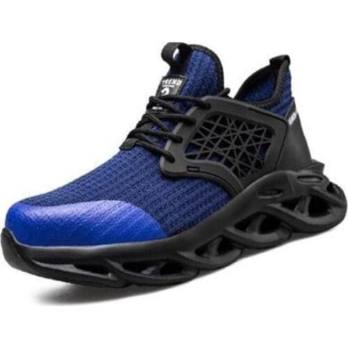 Unisex Retro Designer Sneakers for Men Boots Light Air Mesh Work Safety Shoes Indestructible Brand Non-slip Steel Toe Work Shoes