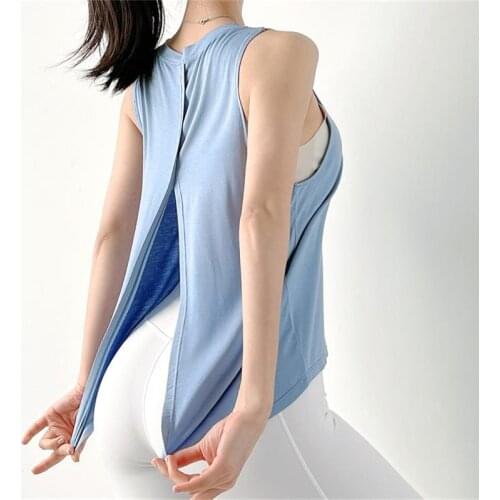 Fitness Tank Workout Tops Sports Wear Women Gym T-shirt Open Back Yoga Top Sport Blouses Woman Running Shirt Female Jersey