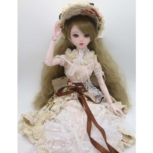 Fashion Style 1/3 BJD Doll 56cm female Plastic joint moveable doll includes the doll clothes