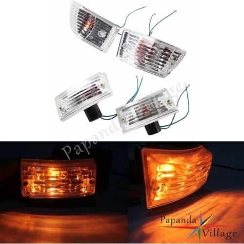 Papanda Motorcycle Clear Lens Front and Rear Turn Signal Indicator Blinker Light for Vespa P PX VSX VNX Stella