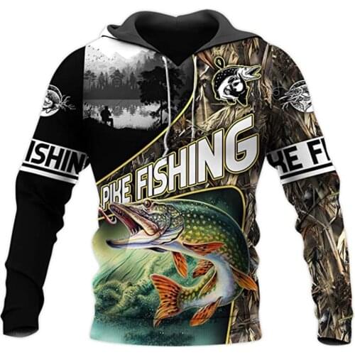 Fishing 3D Printed Mens Hoodies Harajuku Streetwear Autumn Hooded Sweatshirt Unisex Casual Jacket Tracksuits TD19981997