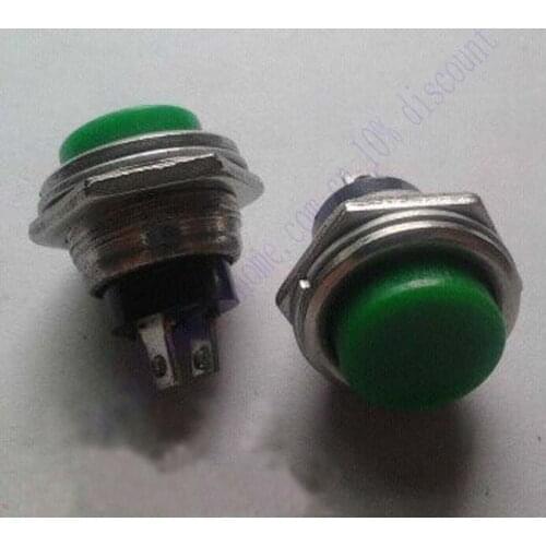 New 1P Green Momentary 12V Car Push Button Horn Switch DS 212 BD212