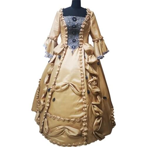 2020 New victorian Halloween Cosplay dress Colonial Georgian Renaissance Gothic Historical dress D-600