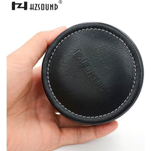 New HZ HZSOUND Round Leather Case In Ear Earphone Bag Box Headphones Portable Case Headphone Accessories Headset Storage Bag
