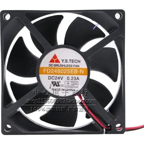 New Y.S.TECH Yuanshan FD248025EB-N 24V 0.23A 8CM 8025 inverter fan