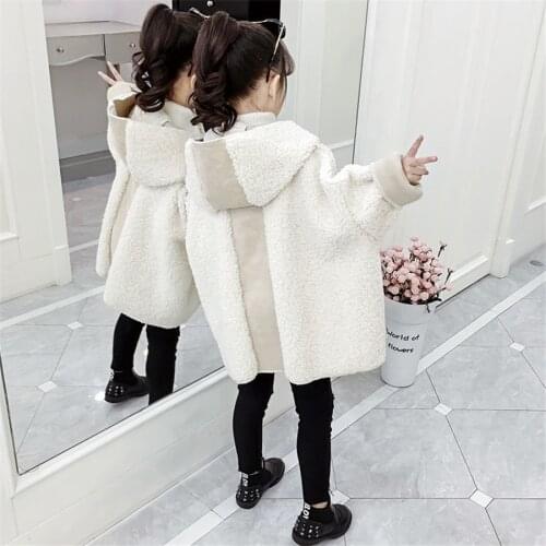 New Arrival Girls Woolen Coat Winter Thicken Childrens Clothes Warm Outwear Kids Long Coat Korean Style Solid Color Overcoat