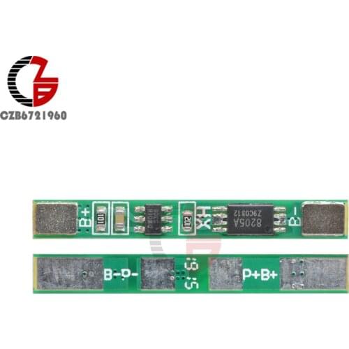 2Pcs 1S 3.7V 2.5A Lithium Battery Protection Board BMS PCM PCB Polymer Over Charge Discharge Li-ion Protect Module