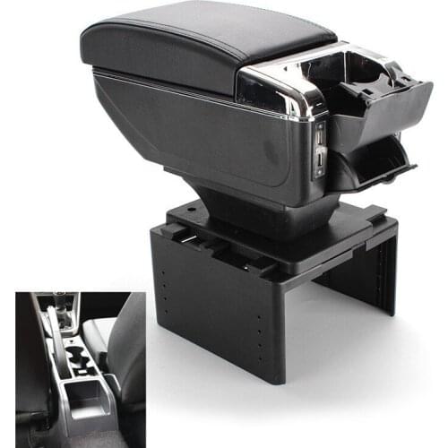 General armrest box PU Leather car-styling central Store content For Volkswagen Polo trendline armrest box
