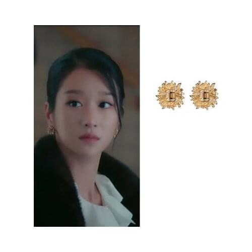 Seo Yea Ji same 2020 fashion new Floral Earrings Korean elegant high quality Earrings for women