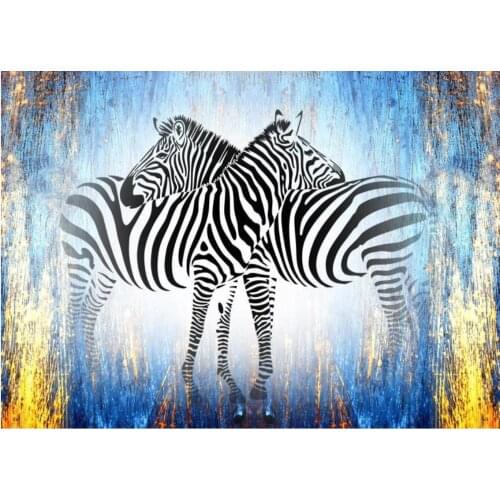 Custom photo wallpaper for walls 3 d murals Fantasy zebra black and white stripes abstract cartoon background wall picture decor