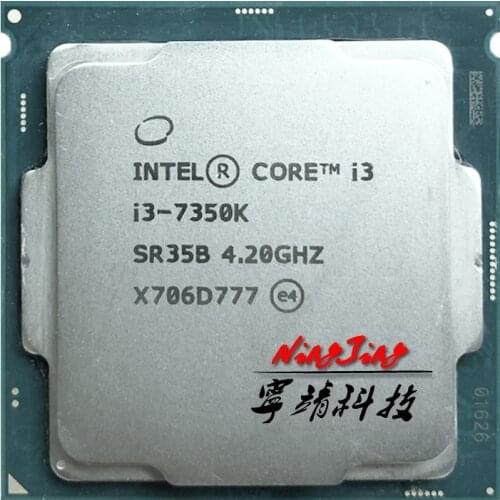 Intel Core i3-7350K i3 7350K 4.2 GHz Dual-Core Quad-Thread CPU Processor 4M 60W LGA 1151