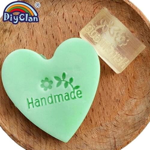 Handmade resin soap stamp mold mini diy flower patterns organic glass soap chapter Acrylic chapters Z0083HM