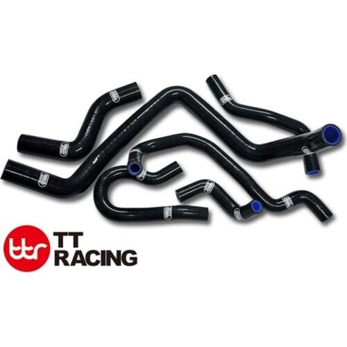 SA1303CBK - Honda Civic D15 D16 EG EK Silicone Radiator Heater Hose Kit Pipe 92-00 Black