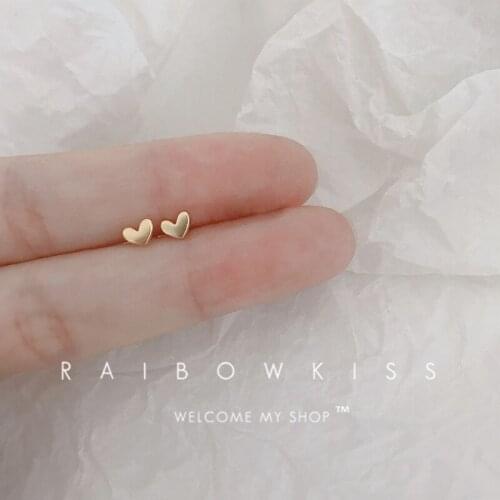 Heart Shape Stud Earrings For Women Korean Fashion Ear Partner Cute Sweet Dating Accessories Modern Female Jewelry 2021 Hot Sale