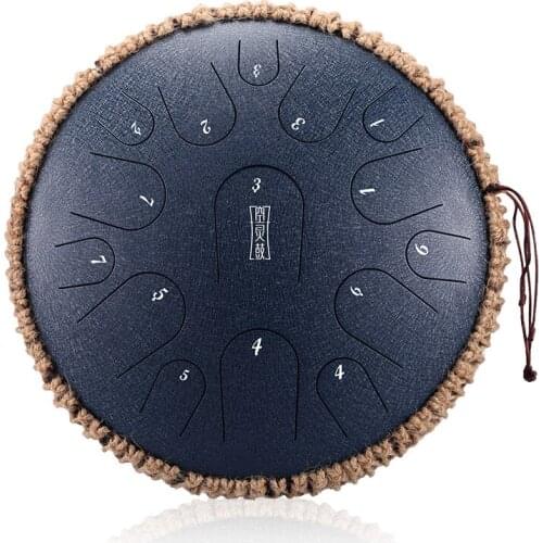 Titanium Steel Model Ethereal Drum 15 Tone 13 Inch Steel Tongue Drum Adult Children Learn Percussion Instruments