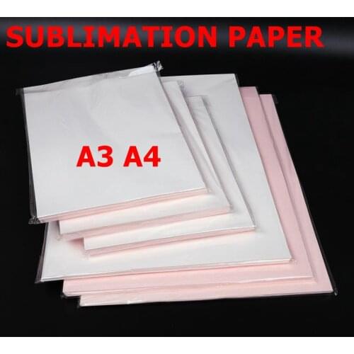 Top 100 Sheets A4 Sublimation Heat Transfer Paper for Polyester Cotton t Shirt transfer paper Fabrics Cloth Mugs Printing