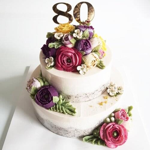 TX 10PCS Hot Sale Inexpensive Gold Mirror From 0-9 Cake Decoration Number Acrylic Cupcake Toppers