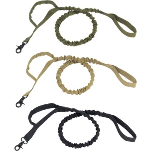 Military Bungee Dog Leash Nylon Elastic Leads Rope Police Dog Training Leash U2JB