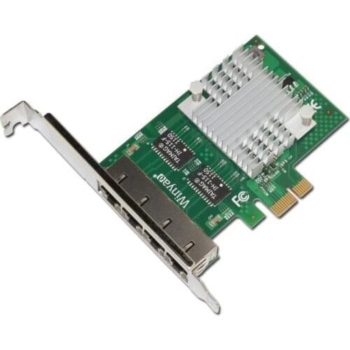 Winyao E350T4 PCI-e X1 Quad-port Gigabit Ethernet Server Adapter 10/100/1000M Network Card intel I350AM4 Chipset ESXI