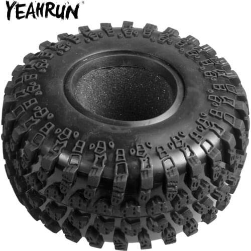 YEAHRUN 1/2/4Pcs Wear-resisting 2.2 inch 130mm Thicknedd Wheel Rim Rubber Tires for Axial Wraith 90018 1/10 RC Rock Crawler Car