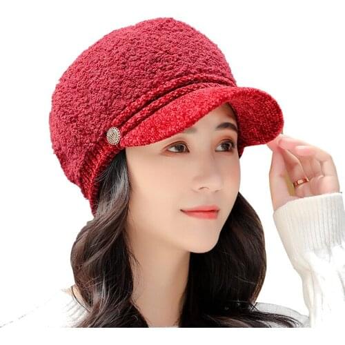 2020 New Hot Octagonal Hats for Women Solid Color Retro Octagonal Caps Soft Newsboy Caps Visor Cap Female Winter Hats Wholesale