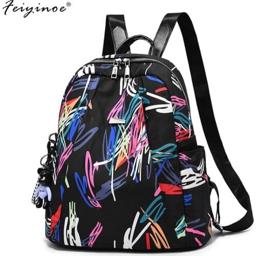 Female Backpack Backpack Leisure Travel Bag Joker Rucksack Oxford Cloth 2021 New Tide Han Edition Student Men School Bag Women