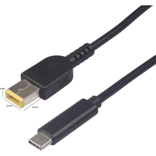 1.5m Power Supply Adapter Cable Type-C Male To Square Tip Male Converter Cord For Lenovo Thinkpad Laptop Computer