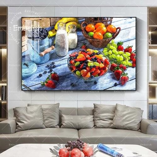 1 Pieces Still Life Fruits And Vegetables Modern Kitchen Home Decor Pictures For Living Room Wall Art Posters HD Canvas Painting