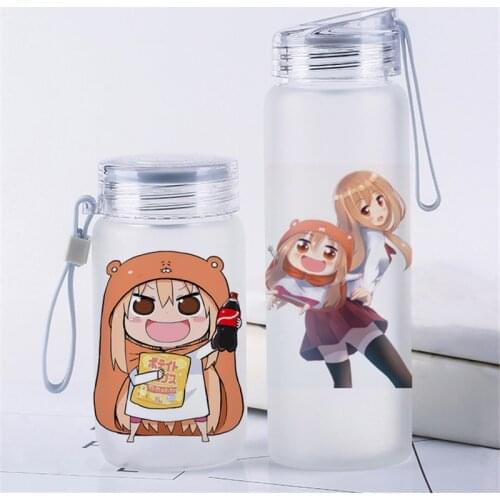 1 pcs New Anime Himouto! Umaru-chan miniOVA Portable Glass Water Bottle Travel Cup Cosplay Prop for Boy Girl Gift 360ML / 500ML