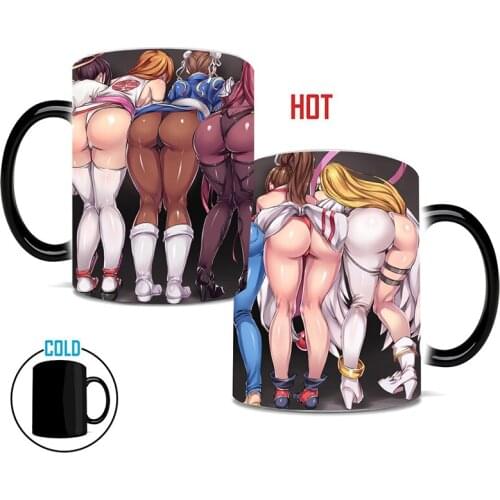 New 1Pcs 350mL Sexy Butt Mug Anime Game Coffee Milk Tea Heat Sensitive Mug Changing Color Magic Mugs Best Gifts for Your Friends