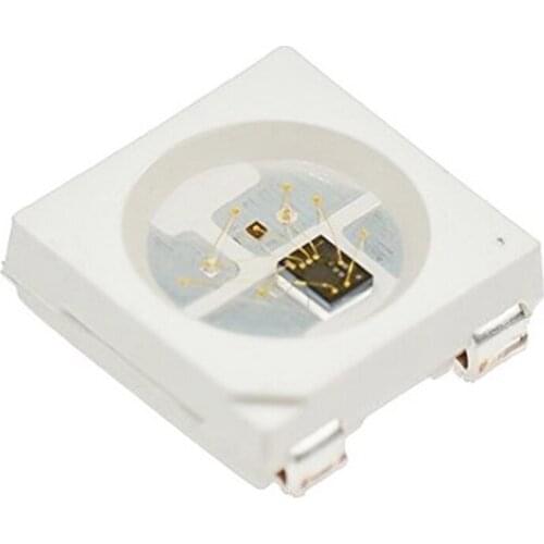 100PCS WS2812B RGB LED Chip 5050SMD White PCB WS2812 Individually Addressable Chip Pixels DC5V