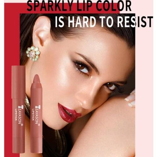 12 Colors Velvet Matte Lipsticks Pencil Long Lasting Waterproof Sexy Red Lip Gloss Non-Stick Cup Makeup Lip Tint Pen Cosmetic