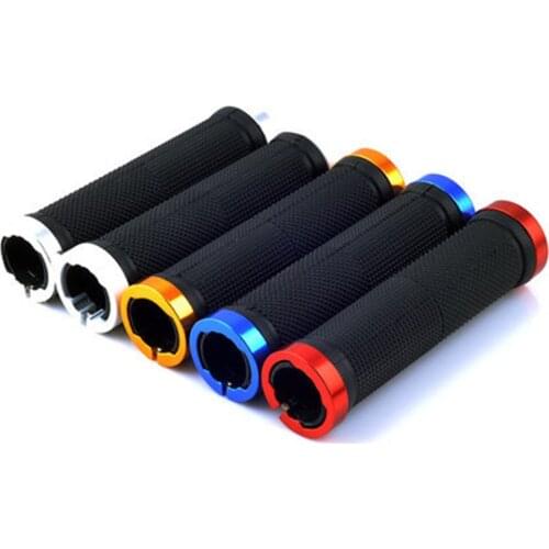 25# 2PCS Bike Mountain Road Cycling Bike Bicycle MTB Handlebar Cover Grips Smooth Soft Rubber Antislip Handle Grip Lock Bar End