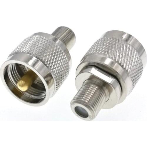 50pcs UHF PL259 Male To F Female Coaxial Cable RF Adapter