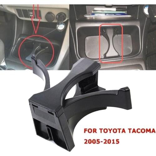Car Center Console Black Adjustable Cup Holder Divider Insert Car Accessories Center Drinks Holders For Toyota Tacoma 2005~2015