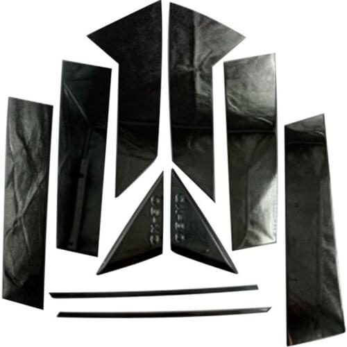 Car Black Stainless Steel Window Trim Center Pillar Cover Trim for Mazda CX30 2020 2021